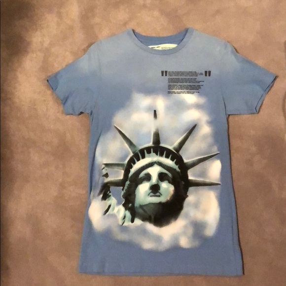 off white statue of liberty t shirt